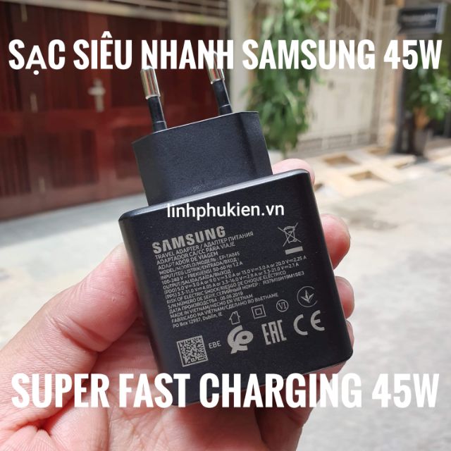 [Mã SKAMCLU9 giảm 10% đơn 100K] Sạc siêu nhanh 45W Super Fast Charging Samsung Galaxy Note 10 Plus / S20 Ultra chính hã