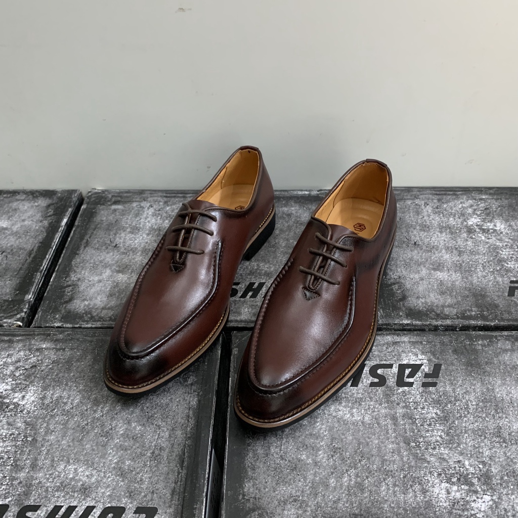 SẬP SÀN - Giày Tây Oxford - GIày Công Sở - Da Bò Nhập Khẩu 100%