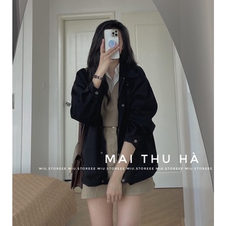 [ẢNH THẬT] ÁO KHOÁC DA LỘN FORM TO AKDLFT