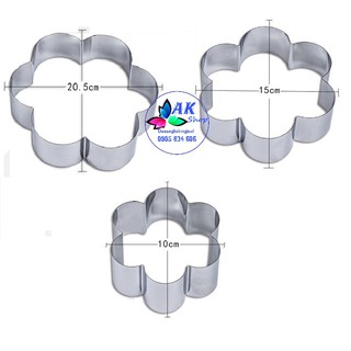 BỘ 3 KHUÔN RING MOUSSE HÌNH HOA