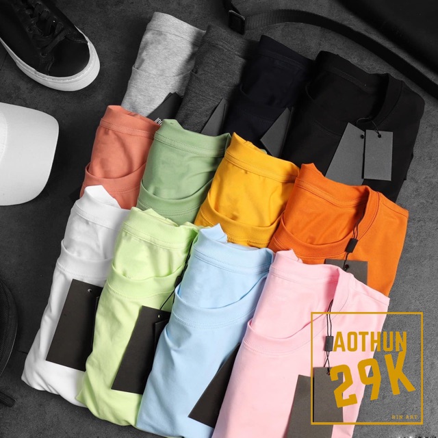 COMBO SỈ 10 ÁO THUN TRƠN ĐỦ MÀU TREND "HÔM NAY MÀU GÌ?" VẢI DÀY DẶN CAO CẤP
