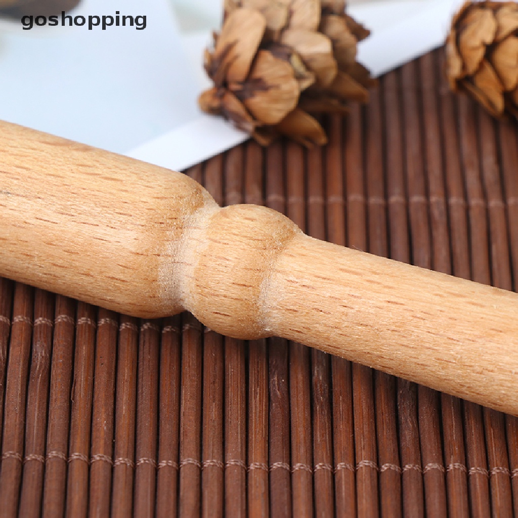 Chổi Quét Bụi Máy Xay Cà Phê Tay Cầm Bằng Gỗ Tự Nhiên