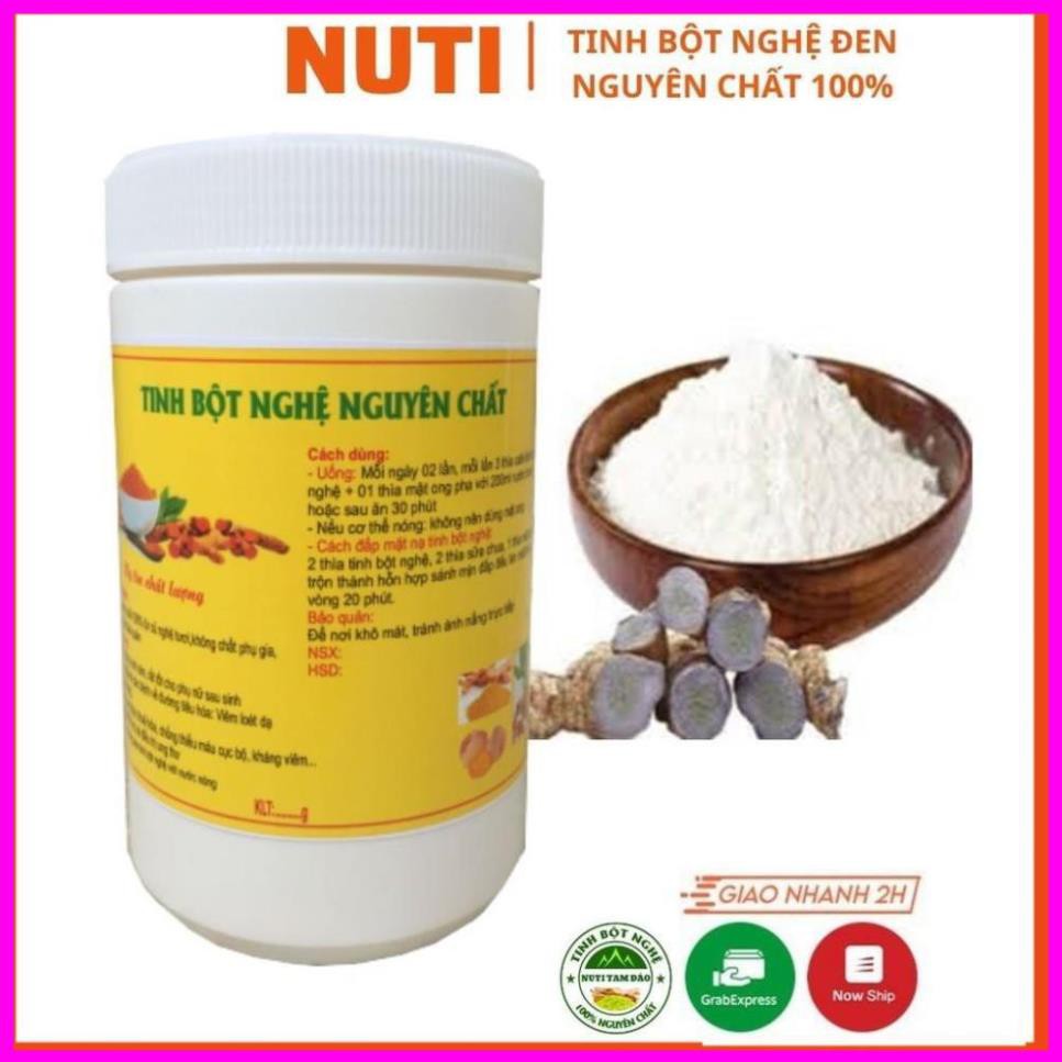 Tinh bột nghệ đen nguyên chất TAM-ĐẢO 500g, bột nghệ làm đẹp giảm mỡ bụng chữa đau dạ dày liền sẹo vết thâm hiệu quả