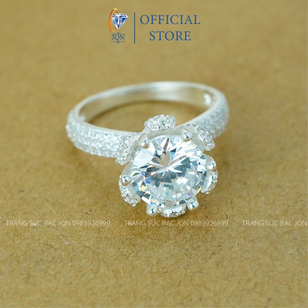 Nhẫn Bạc Nữ JQN N37 Mẫu Đá Cao
