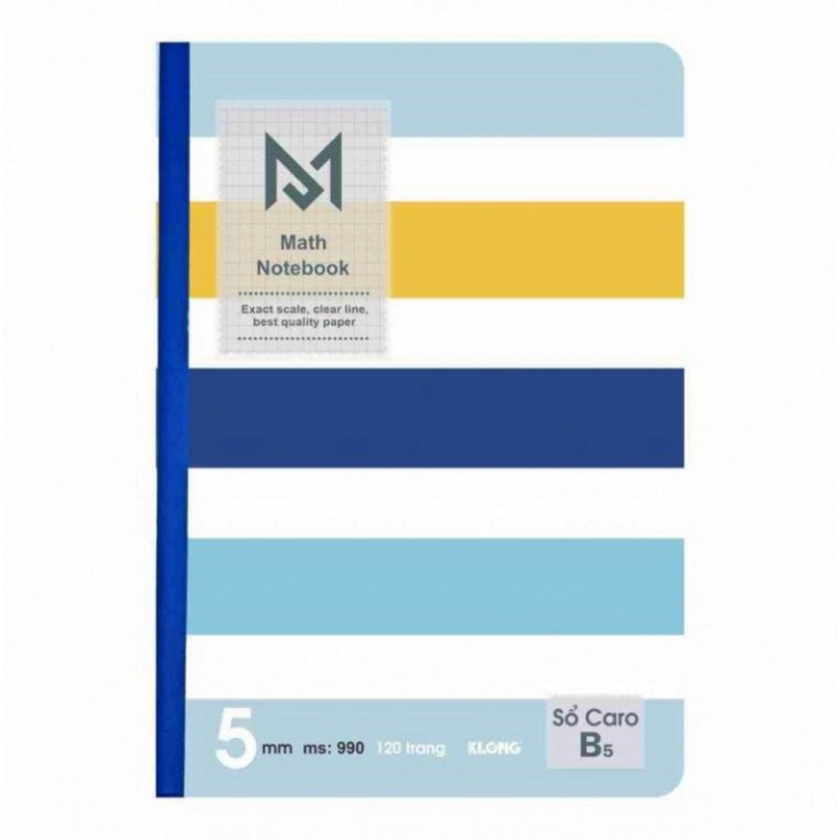 Vở may dán gáy KLONG Caro B5 - 120 trang - MS: 990