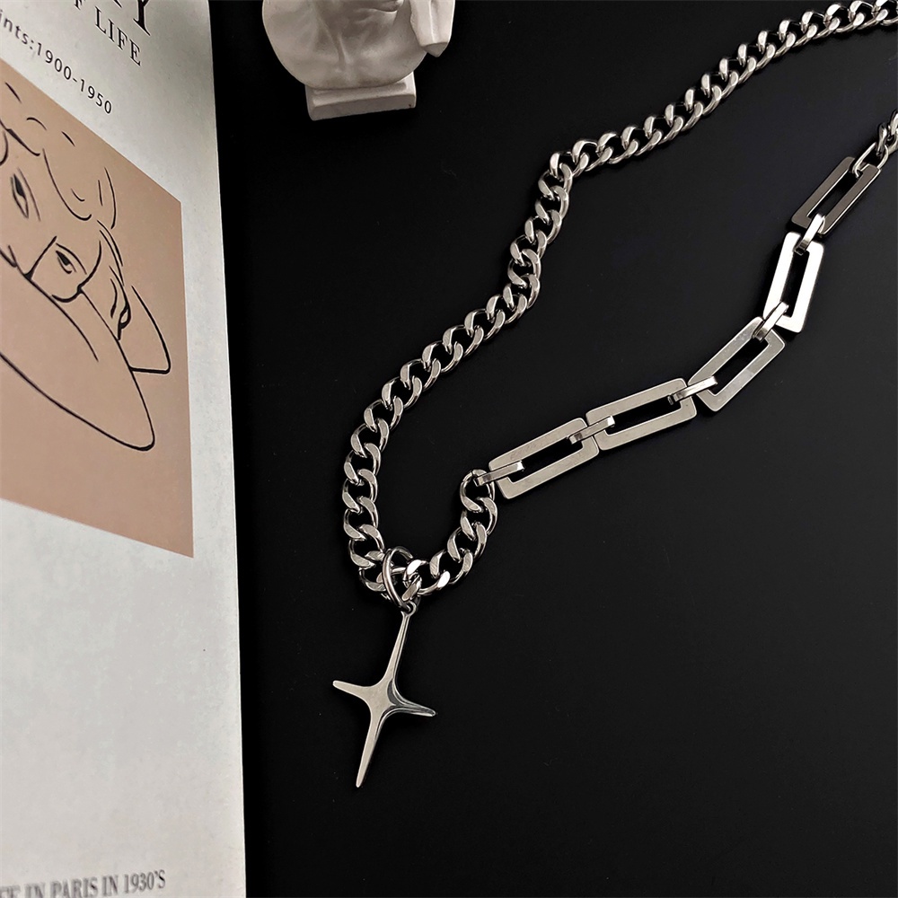 Vòng cổ Thép Titan Phong Cách Hip hop Thời Trang Cho Cặp Đôi