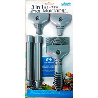 Dụng cụ vệ sinh bể cá cảnh ista 3 trong 1. bộ vệ sinh bể thủy sinh