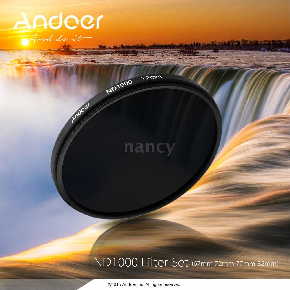 Tấm lọc ống kính Andoer 67mm ND1000 dành cho máy ảnh Nikon Canon DSLR