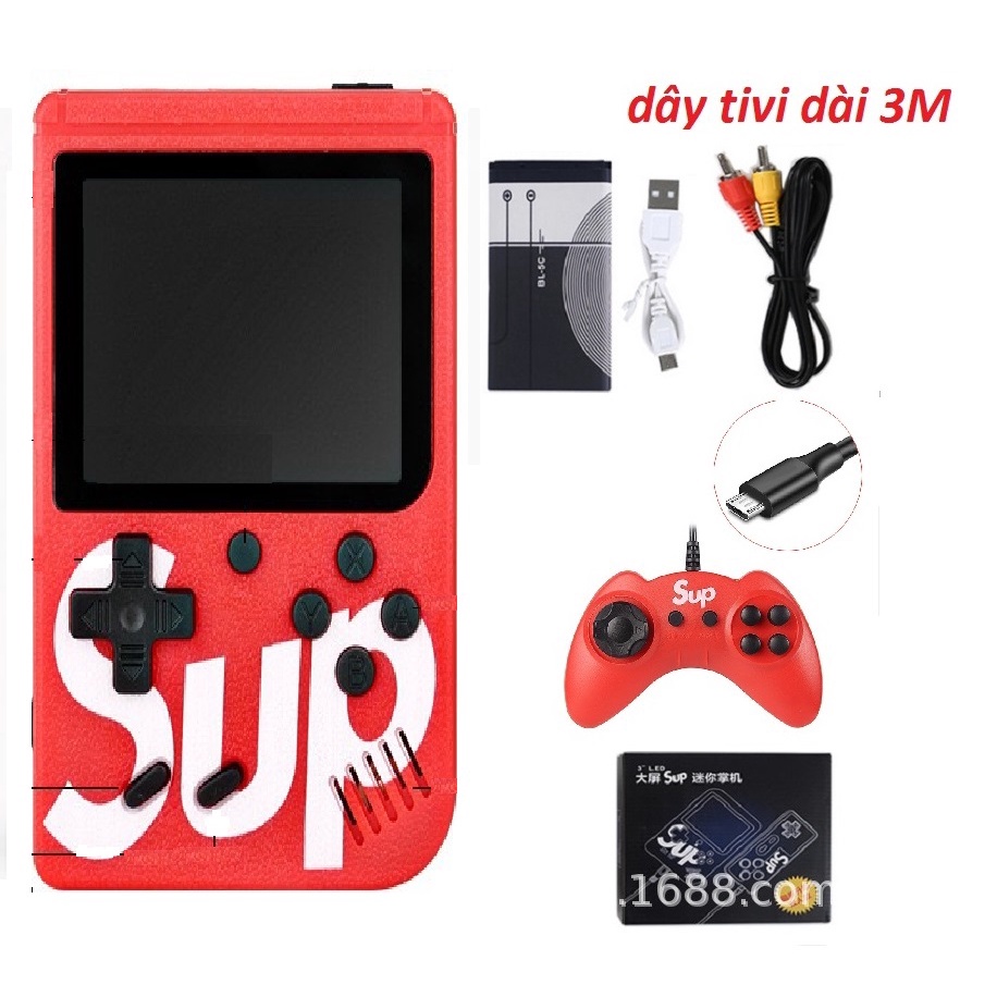 Máy chơi game cầm tay Sup 400 trò kèm pin cáp sạc (đỏ,xanh,đen) | BigBuy360 - bigbuy360.vn