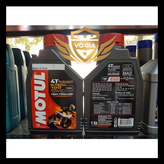 (Giá cạnh tranh) Motul H-Tech 10w40 1L - Nhớt xe số cao cấp