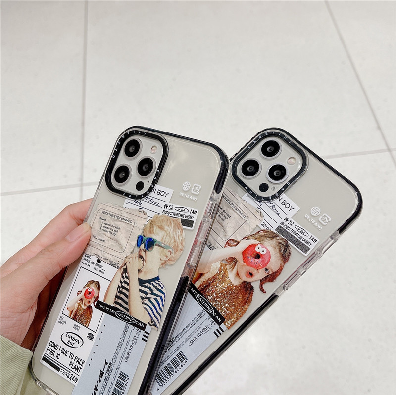 Ốp Điện Thoại Chống Rơi Hình Bé Trai / Bé Gái Cho iphone 11 pro max x iphone 12 13 14pro max