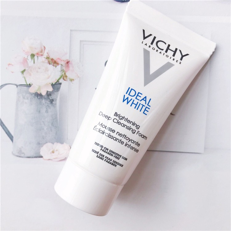 [TEM CTY] Sữa rửa mặt dưỡng trắng da VICHY IDEAL White Brightening Deep Cleansing Foam 100mL giảm thâm nám