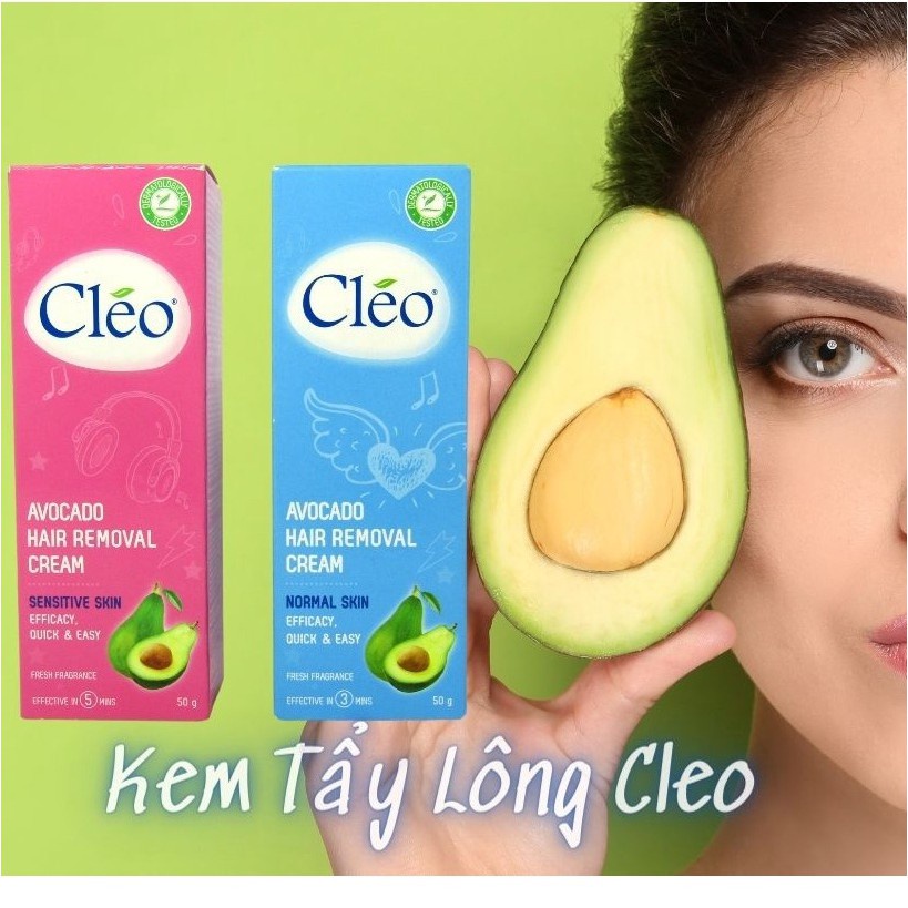 Kem tẩy lông Cléo Avocado Hair﻿ Removal Cream cho da​ thường 50g