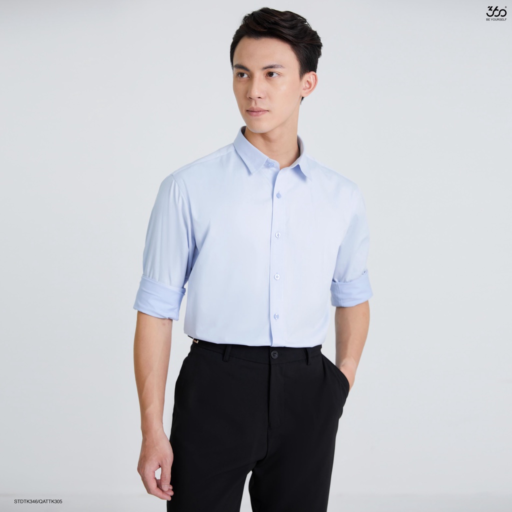 Áo sơ mi nam cổ bẻ thương hiệu 360 Boutique dài tay chất liệu sợi tre cao cấp - STDTK346