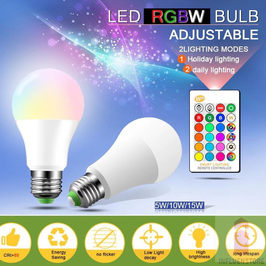 Hộp Đèn Led Rgb E27 Kèm Điều Khiển Từ Xa