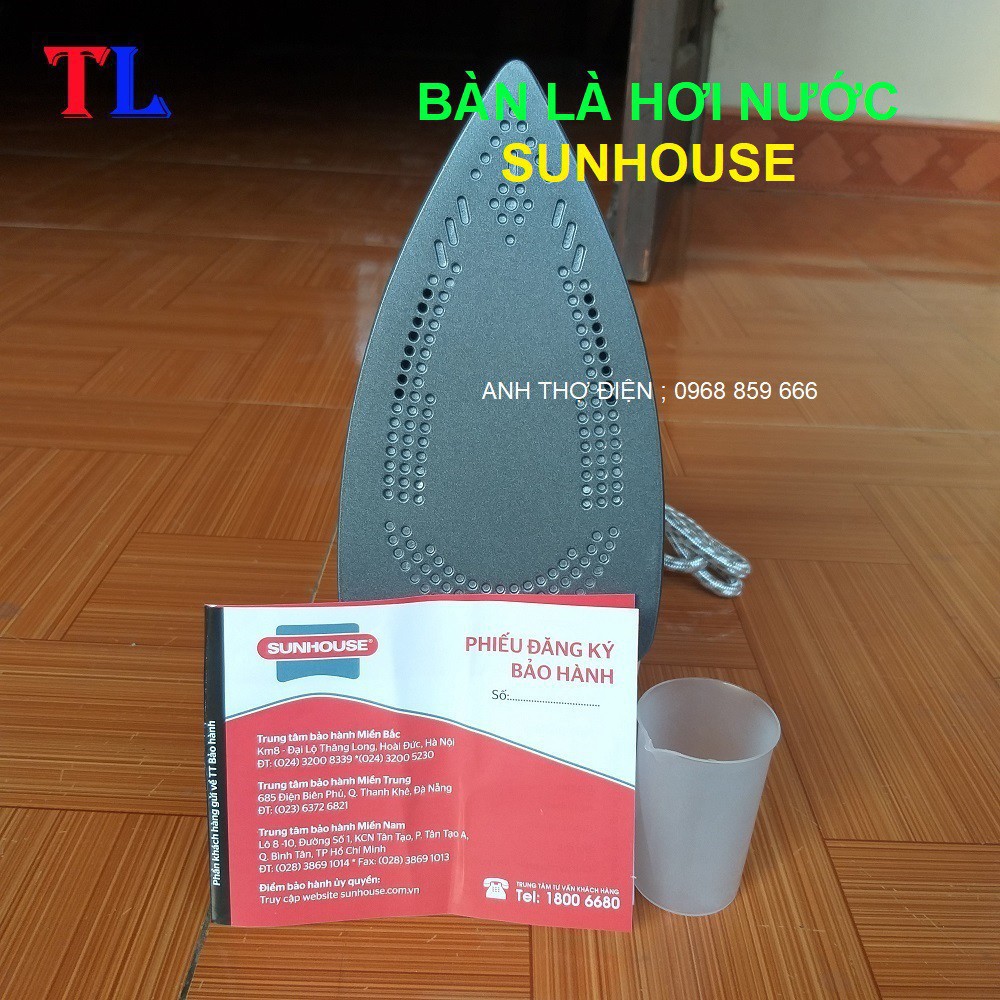 Bàn Là Hơi Nước SUNHOUSE, Bàn Ủi Hơi Nước SHD2065 1600W - Hàng chính hãng, chất lượng hãng