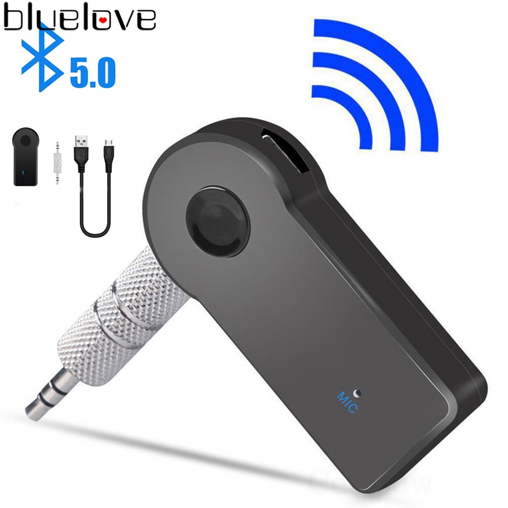 Thiết Bị Truyền Nhận Tín Hiệu Bluetooth 5.0 Không Dây 2 Trong 1 Giắc Cắm 3.5mm Cho Xe Hơi
