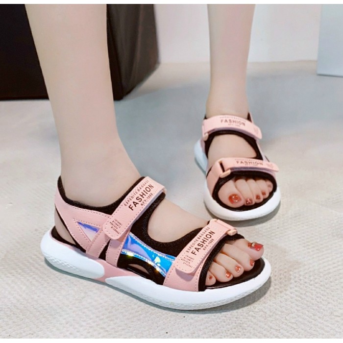 (3 Màu VIDEO) Sandal Nữ 2 Quai Viền Phản Quang Kiểu Dáng Hàn Quốc