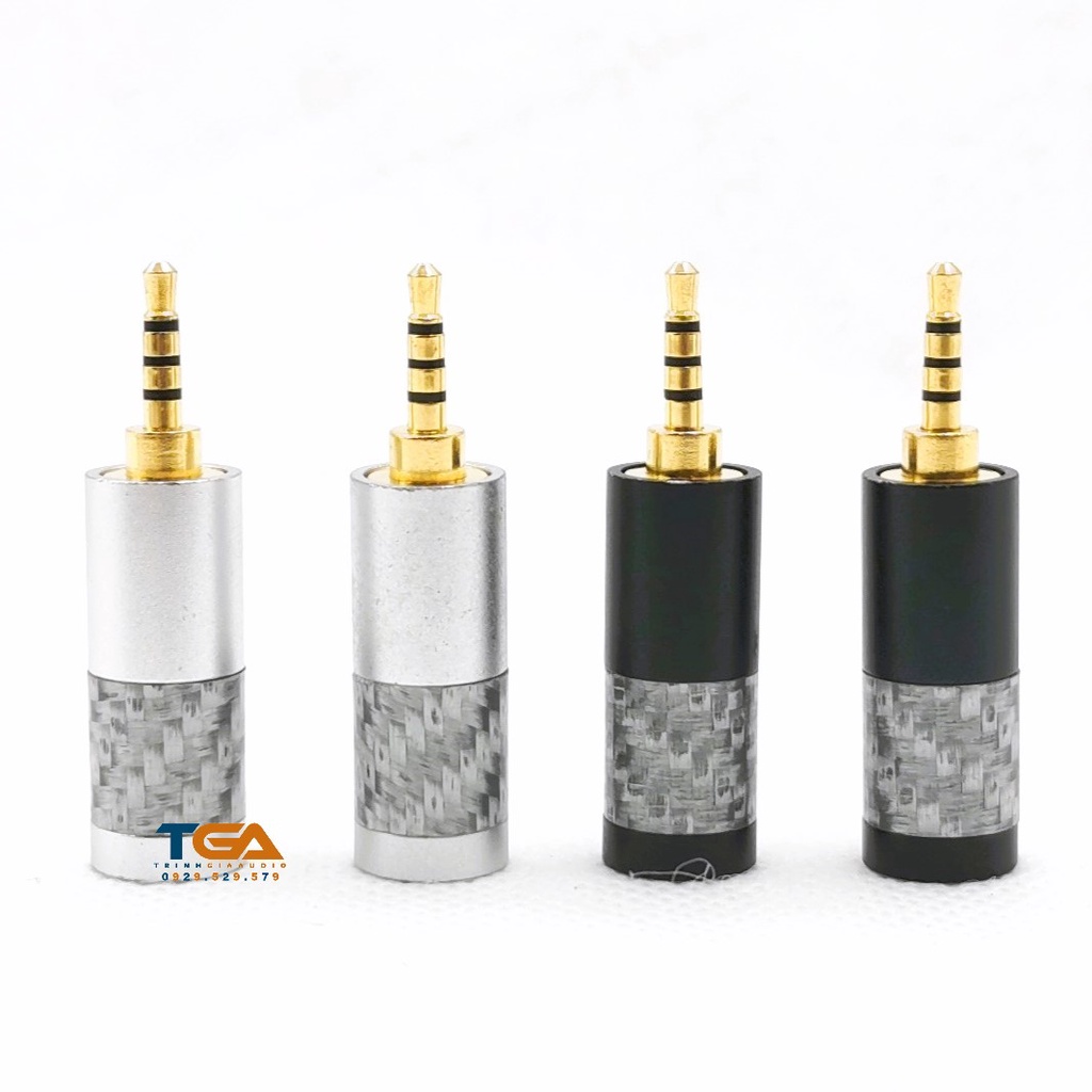 Jack rắc 2.5mm - 4 khấc hàn dây cacbon đen