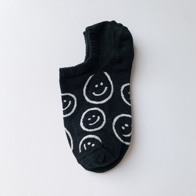 Vớ Cotton Cổ Thấp Chống Trượt Họa Tiết Mặt Cười Dễ Thương Thời Trang Mùa Hè Cho Nữ