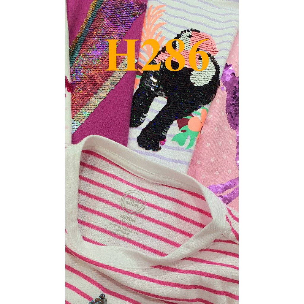 * Mã H286: Áo bé gái  Hàng VN xuất xịn kết cườm 2 mặt, 3D cực xinh. Màu sắc đẹp, bé mặc mùa hè xinh xinh BC 9039