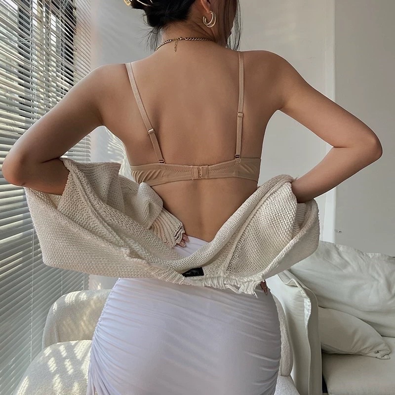 Áo Lót Nữ Dáng Chữ U Trơn Có Gọng Nâng Đẩy Ngực Cao Cấp _ Áo ngực Thái Baqiya Chính hãng