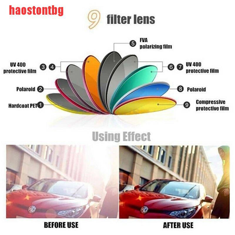 Kẹp Kính Mát Phân Cực Hình Vuông Sáng Tạo Mẫu Mới 2019 Dành Cho Nam