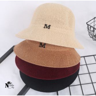 Nón Cói Hàn Quốc Vintage vành nhỏ , Nón Chữ M , Nón nữa đầu siêu Hot Hàng Cao Cấp