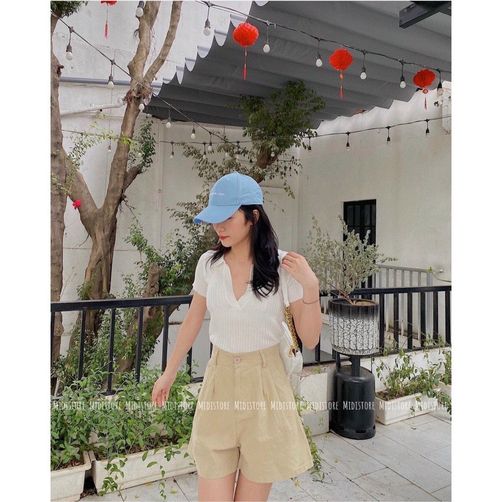 Áo len mỏng cổ V cực hot