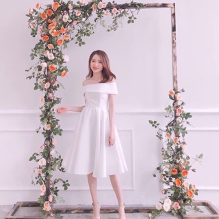 Đầm xoè đầm nữ trễ vai