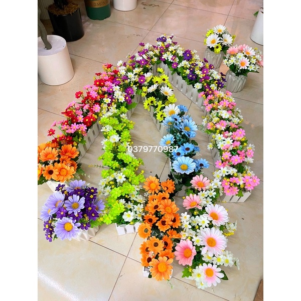 Chậu hàng rào hoa trang trí nhà cửa, nhà hàng, cafe - LeMai Decor