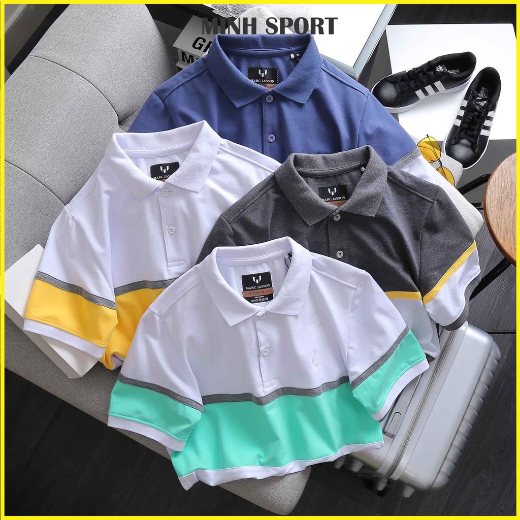 Áo Thun Polo Nam Cổ Bẻ Phối Sọc Thời Trang Cao Cấp mã AO.53