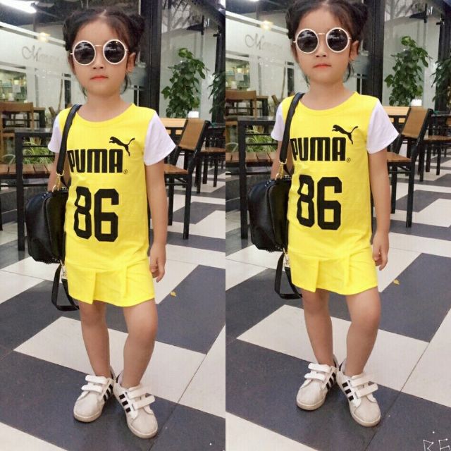 Váy cotton thể thao puma 86 bé gái size 2-8y 10-25 - ảnh sản phẩm 4