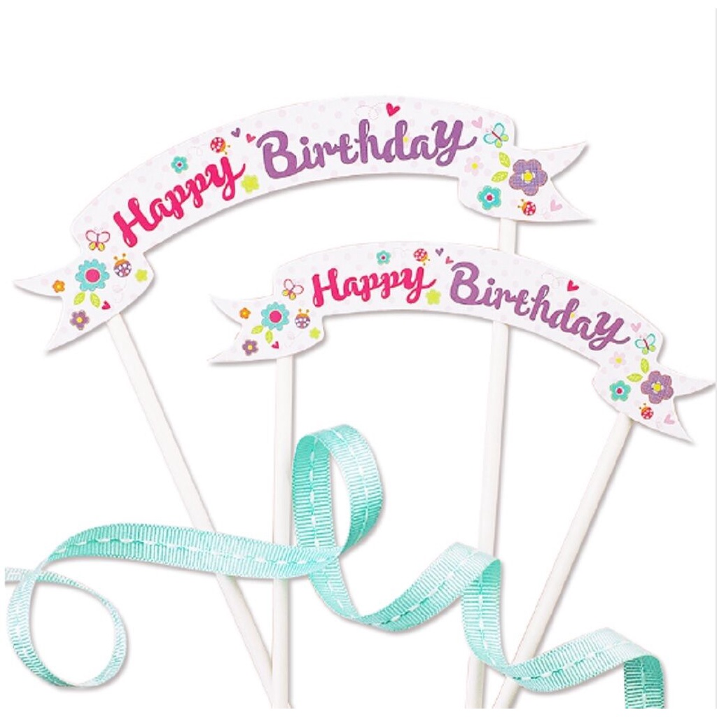 1 Set Que Cắm Trang Trí Bánh Sinh Nhật Cho Bé