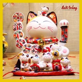 Mèo Thần tài Vẫy tay Mã 9/6 "Đại Cát Đại Lợi" 30cm ( Có size 25cm )