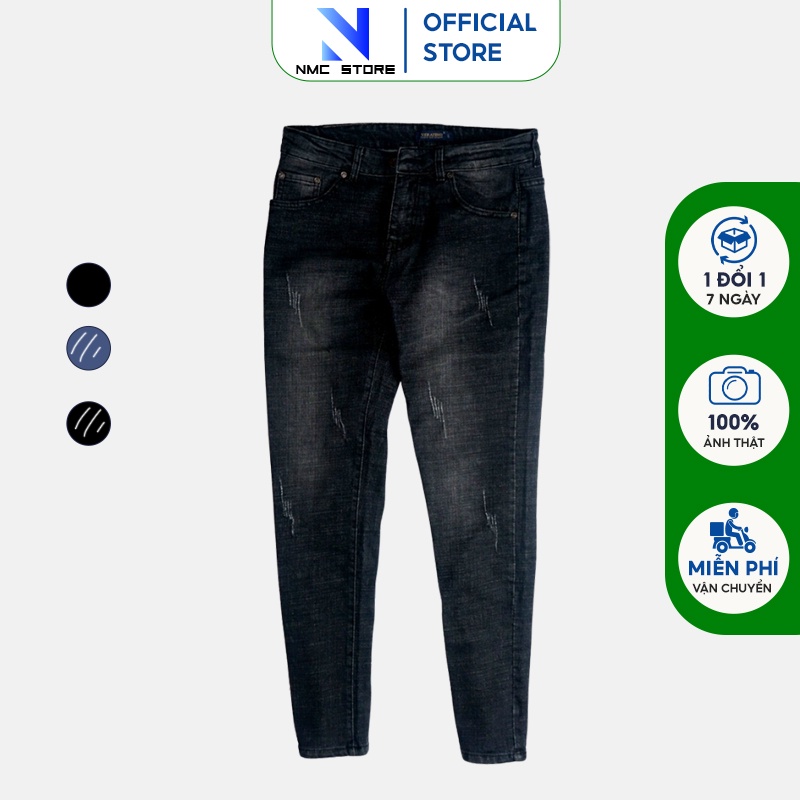 Quần Jean Nam NMC STORE Ống Côn Form Chuẩn Co Dãn Thoải Mái