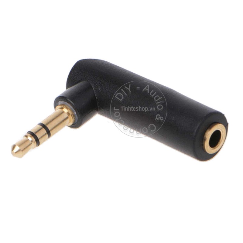 Đầu đổi âm thanh audio 3.5mm stereo đực sang 3.5mm cái vuông bẻ góc 1 chiếc
