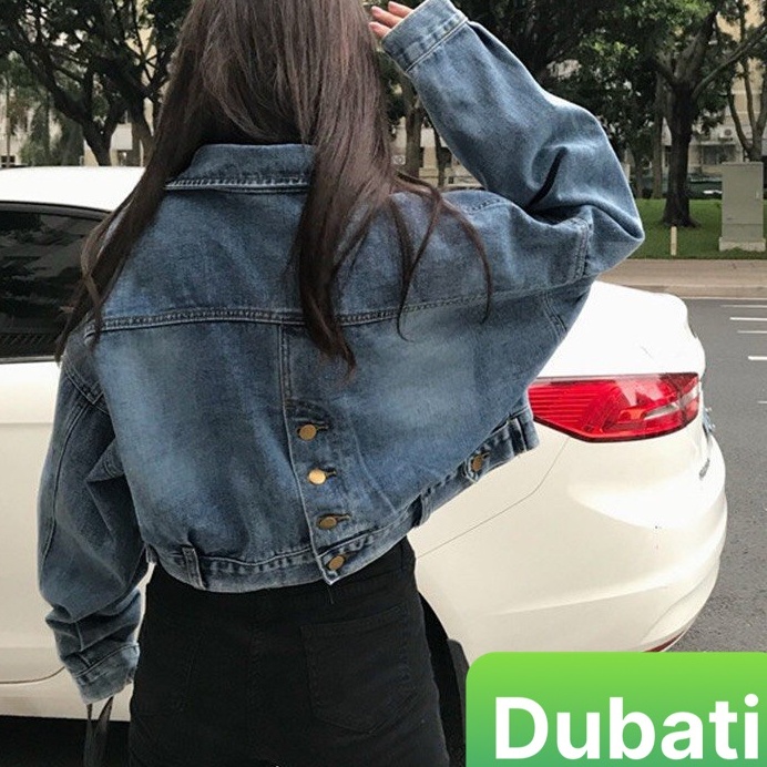 ÁO KHOÁC NỮ CHẤT BÒ JEAN 3 NÚT SAU SIÊU CÁ TÍNH TREND MỚI HÀN QUỐC- DUBATI FASHION