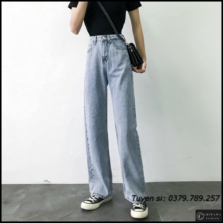 [Sỉ] Quần jean nữ baggy giá rẻ TA04