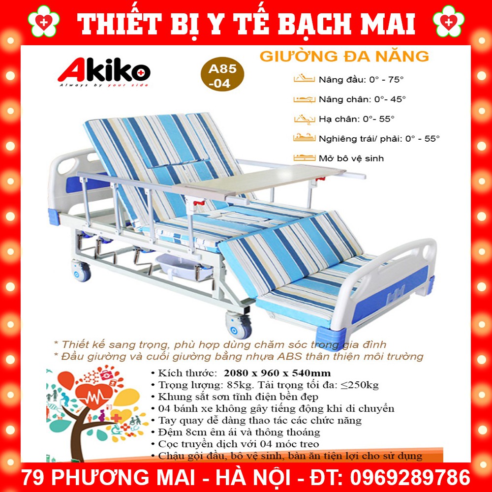 Giường Bệnh 4 Tay Quay Akiko A85-04