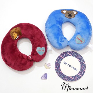 Gối tựa cổ, gối ngủ du lịch văn phòng_họa tiết thêu