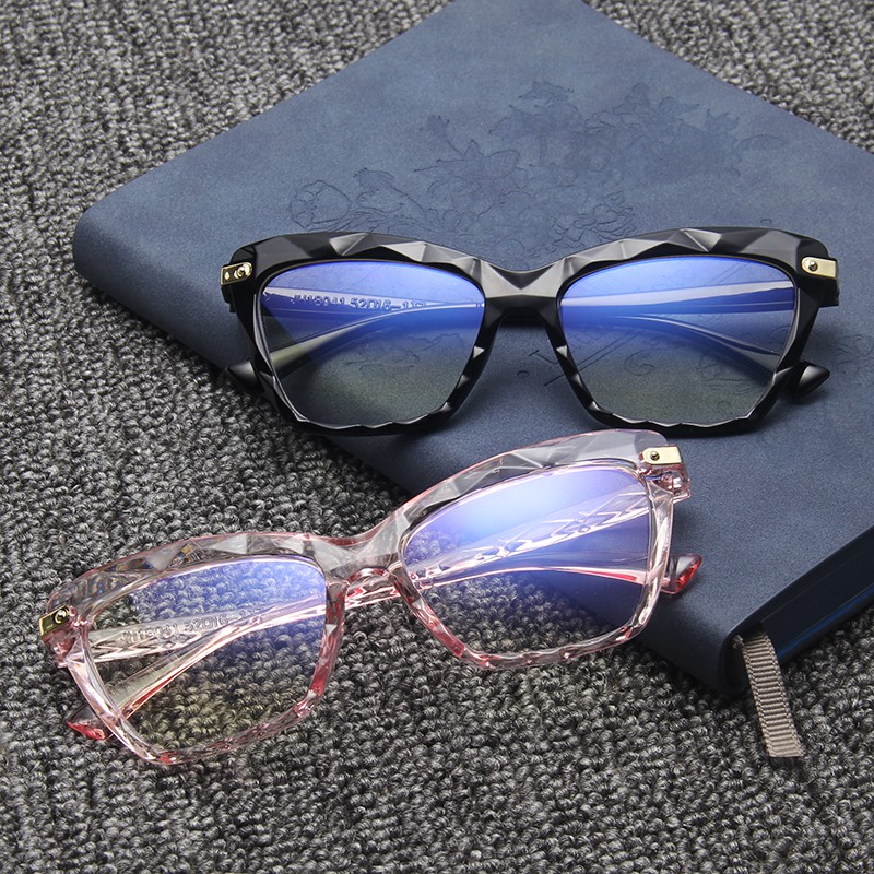 Kính mát thời trang kiểu gọng mắt mèo tròng chống ánh sáng xanh