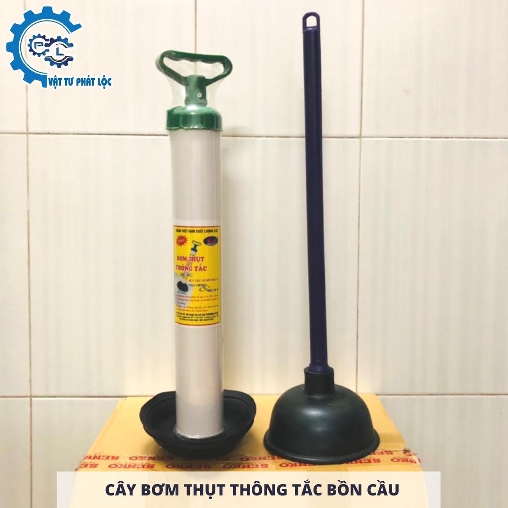 Cây bơm thụt thông tắc bồn cầu, nhà vệ sinh - thông tắc bồn cầu thông cầu thông minh, đa năng