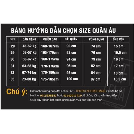 Quần tây âu nam trơn chất liệu vải tuyết mưu cao cấp - Bán Hàng Có Tâm