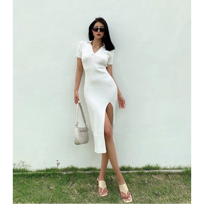 ĐẦM BODY POLO XẺ ĐÙI