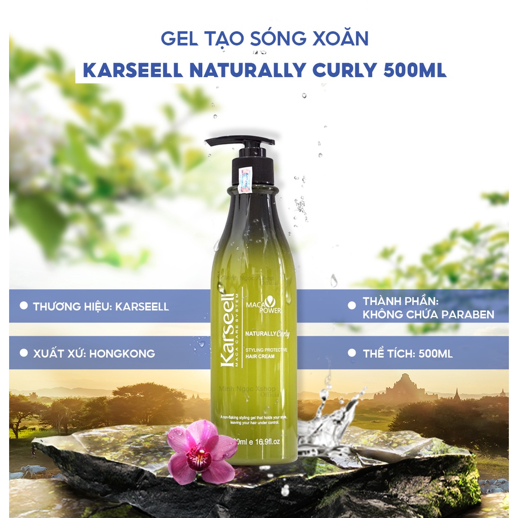 Combo 2 gel tạo sóng xoăn KARSEELL NATURALLY CURLY 500ml
