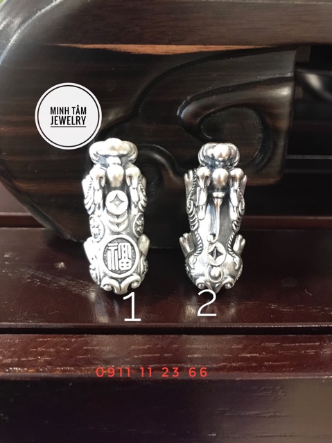 Tỳ hưu bạc Thái S999 size đại 3.6cm -Minh Tâm Jewelry