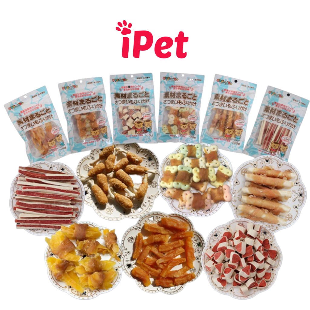 Bánh snack thưởng ăn vặt Karamo cho chó mèo gói 100g - iPet Shop