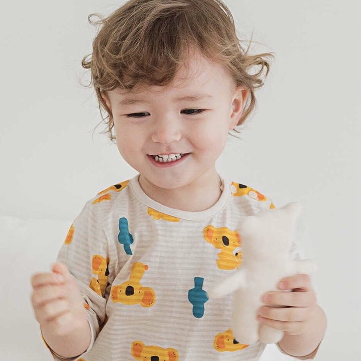 Bộ Lửng Cao Cấp Bé Trai Nội Địa Hàn Quốc Của Hãng Cordii,Chất Cotton giấy Organic,Mẫu Con Chó