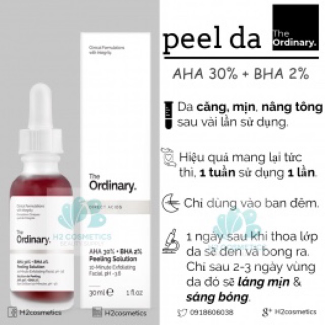 The Ordinary AHA 30% + BHA 2% Peeling Solution Tẩy Tế Bào Chết Thay Da Hóa Học | BigBuy360 - bigbuy360.vn
